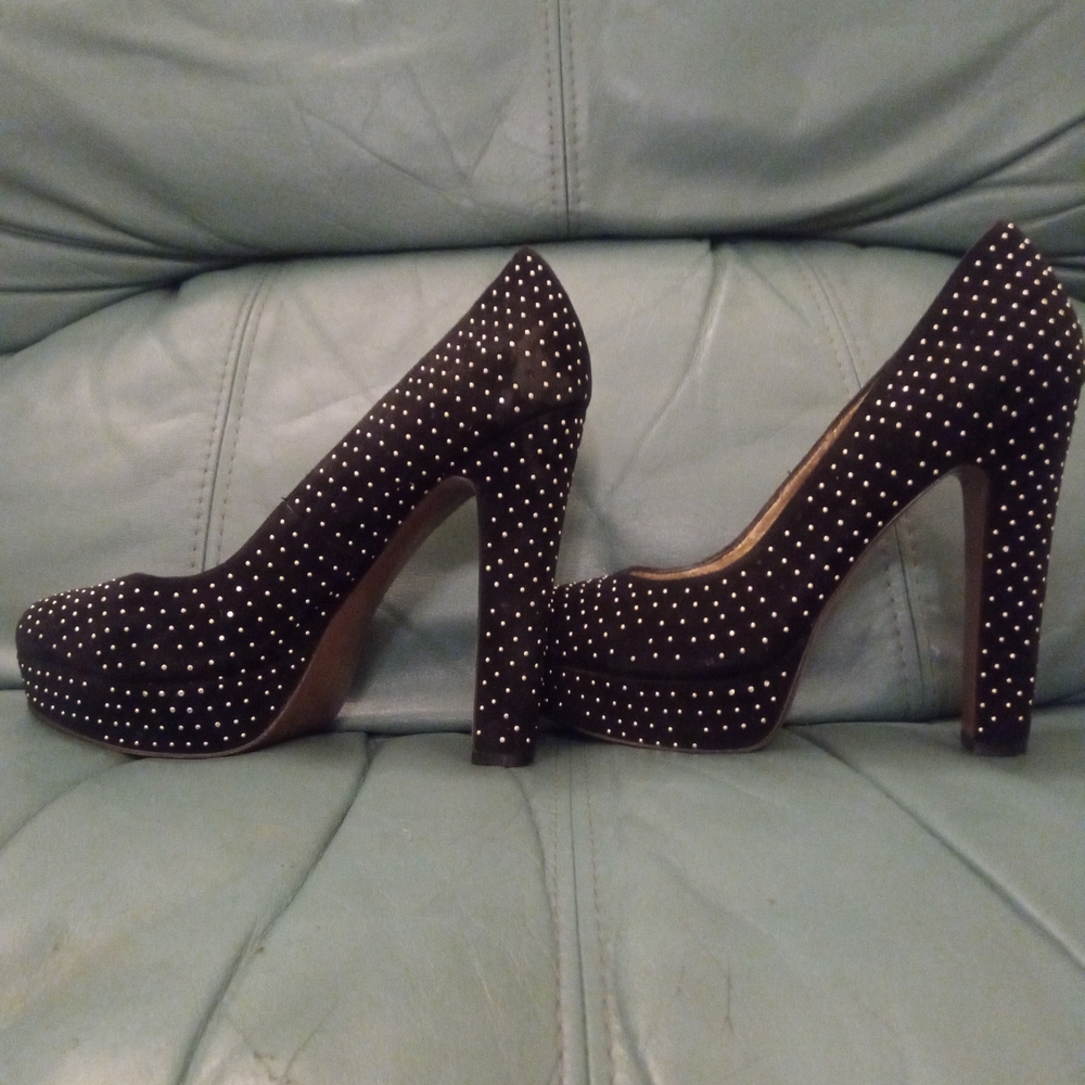 BCBGeneration Black Studded Heels